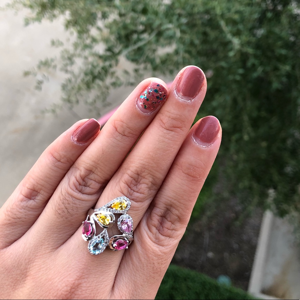 Multicolor Birthstone Statement Ring